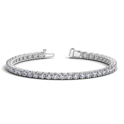 Lab Grown Round Diamond Tennis Bracelet in 14k White Gold (10 cctw F/G VS2/SI1) by Avera Group