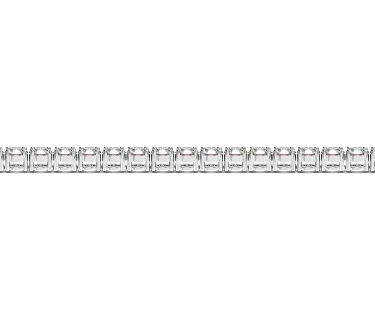 Lab Grown Round Diamond Tennis Bracelet in 14k White Gold (10 cctw F/G VS2/SI1) by Avera Group