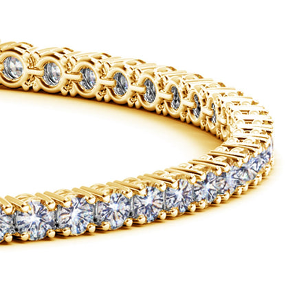 Lab Grown Round Diamond Tennis Bracelet in 14k Yellow Gold (7 cctw F/G VS2/SI1) by Avera Group