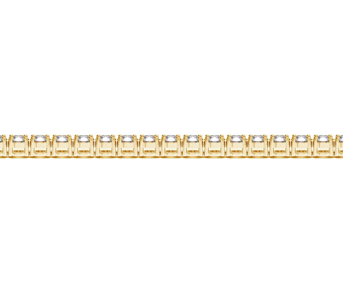 Lab Grown Round Diamond Tennis Bracelet in 14k Yellow Gold (7 cctw F/G VS2/SI1) by Avera Group