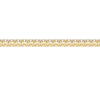 Lab Grown Round Diamond Tennis Bracelet in 14k Yellow Gold (7 cctw F/G VS2/SI1) by Avera Group