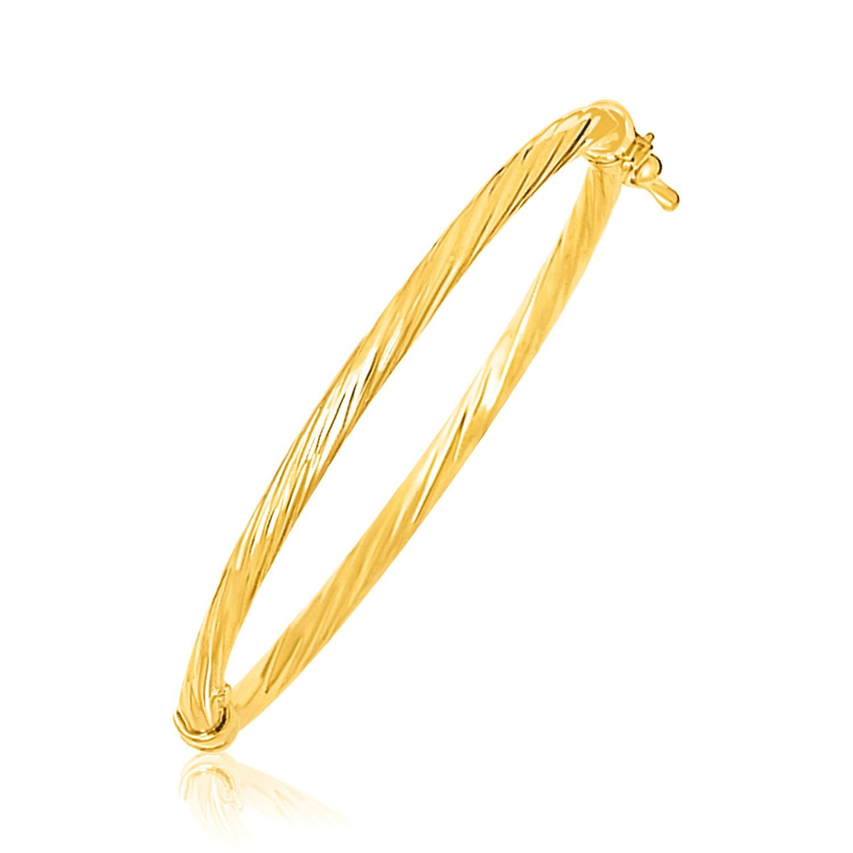 14k yellow gold children's bangle with spiral motif, Avera Group