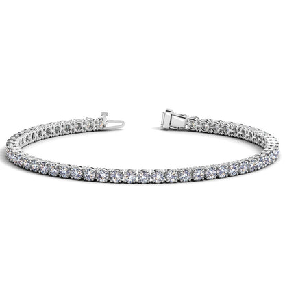 Lab Grown Round Diamond Tennis Bracelet in 14k White Gold (7 cctw F/G VS2/SI1) by Avera Group