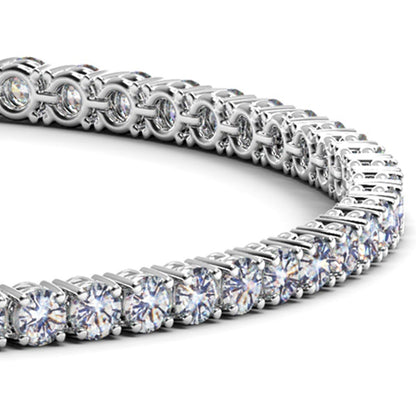 Lab Grown Round Diamond Tennis Bracelet in 14k White Gold (7 cctw F/G VS2/SI1) by Avera Group