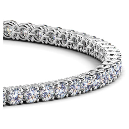 Lab Grown Round Diamond Tennis Bracelet in 14k White Gold (5 cctw F/G VS2/SI1) by Avera Group
