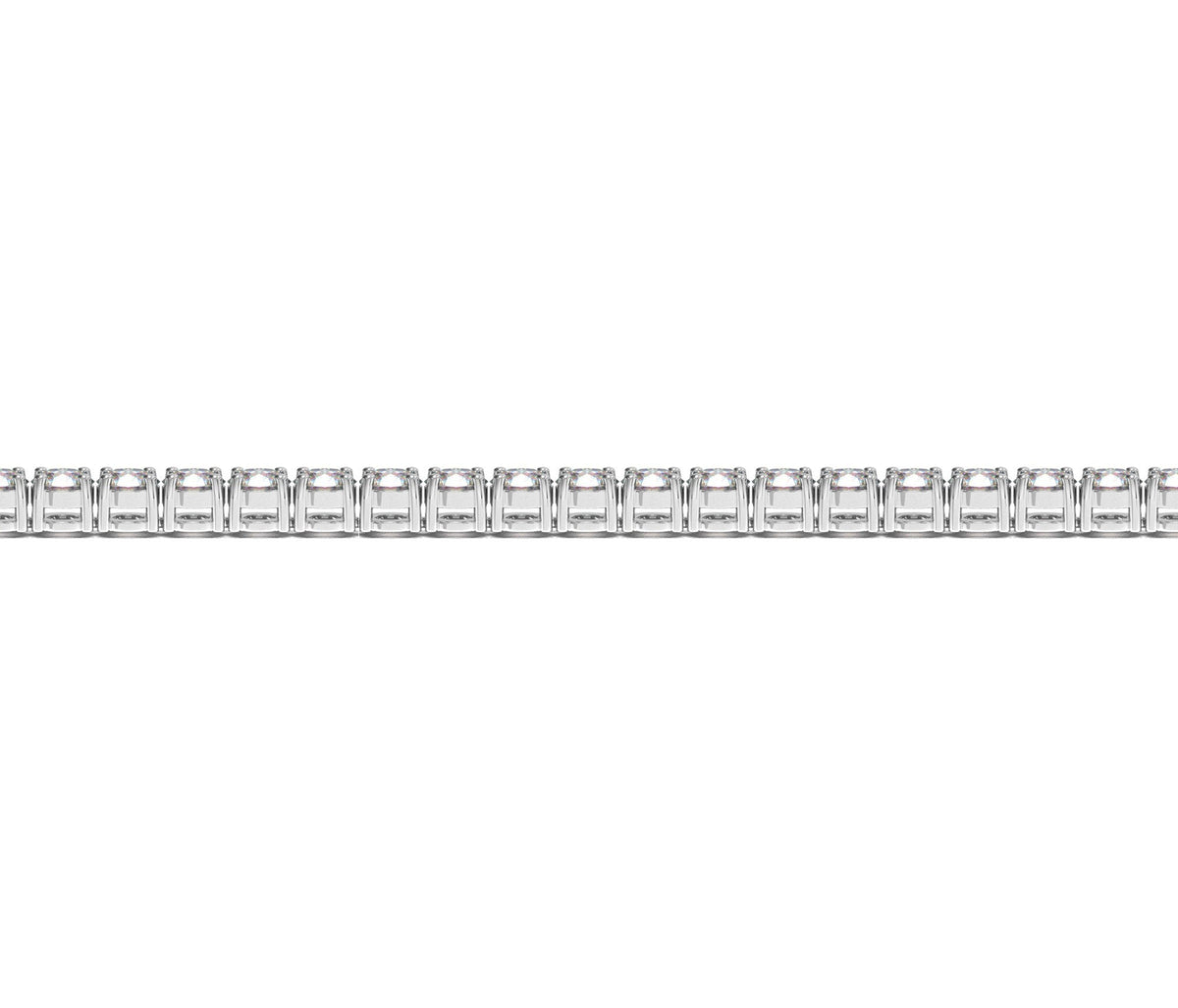 Lab Grown Round Diamond Tennis Bracelet in 14k White Gold (5 cctw F/G VS2/SI1) by Avera Group