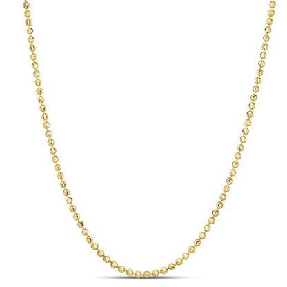 Moon Cut Bead Chain in 14k Yellow Gold (2.0 mm) by Avera Group