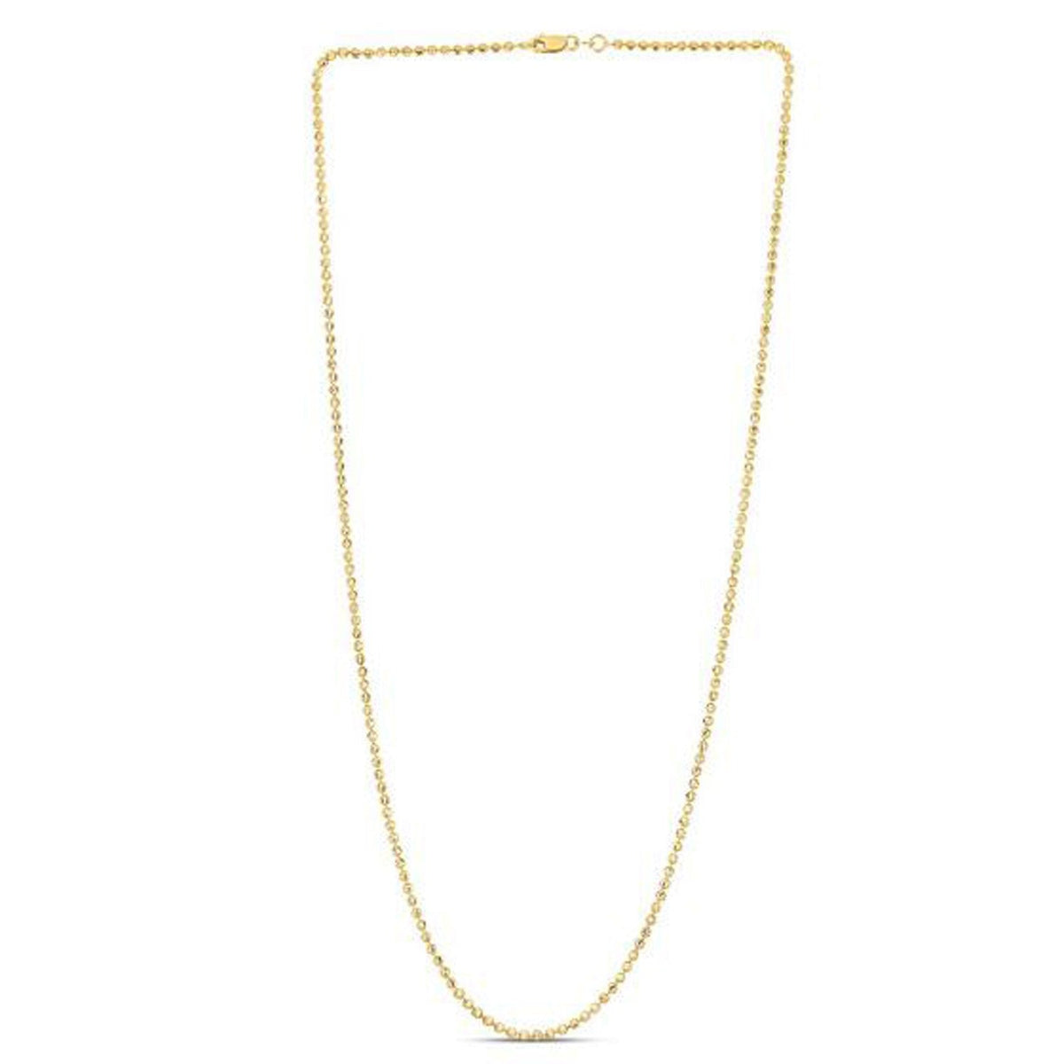Moon Cut Bead Chain in 14k Yellow Gold (2.0 mm) by Avera Group