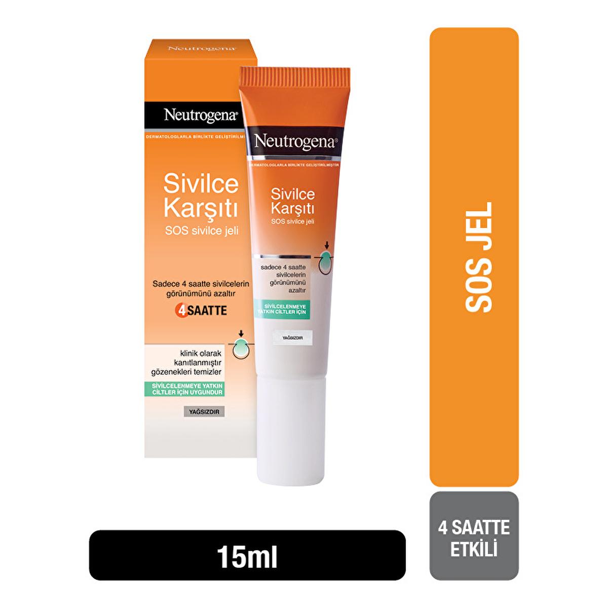 Neutrogena Acne Treatment Gel - SOS Spot Treatment for Acne & Blemish Control | Daily Anti-Acne Gel, Skin Clearing Formula, 0.51 fl oz by Beauty Care Bag