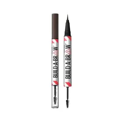 Maybelline Build-A-Brow 2-in-1 Eyebrow Pen & Setting Gel - Ash Brown: Shape, Define & Set Brows for a Lasting, Natural Look by Beauty Care Bag