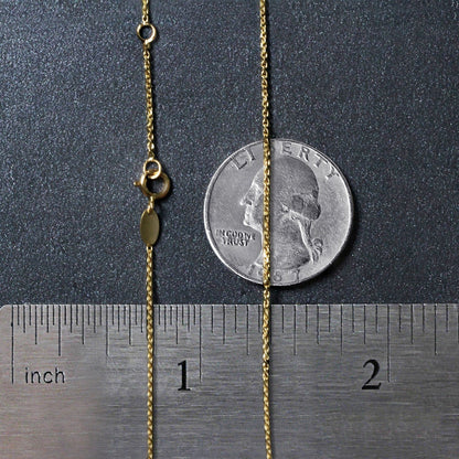 14k tri-color gold rosary chain necklace, 17 inch, by Avera Group, view 6