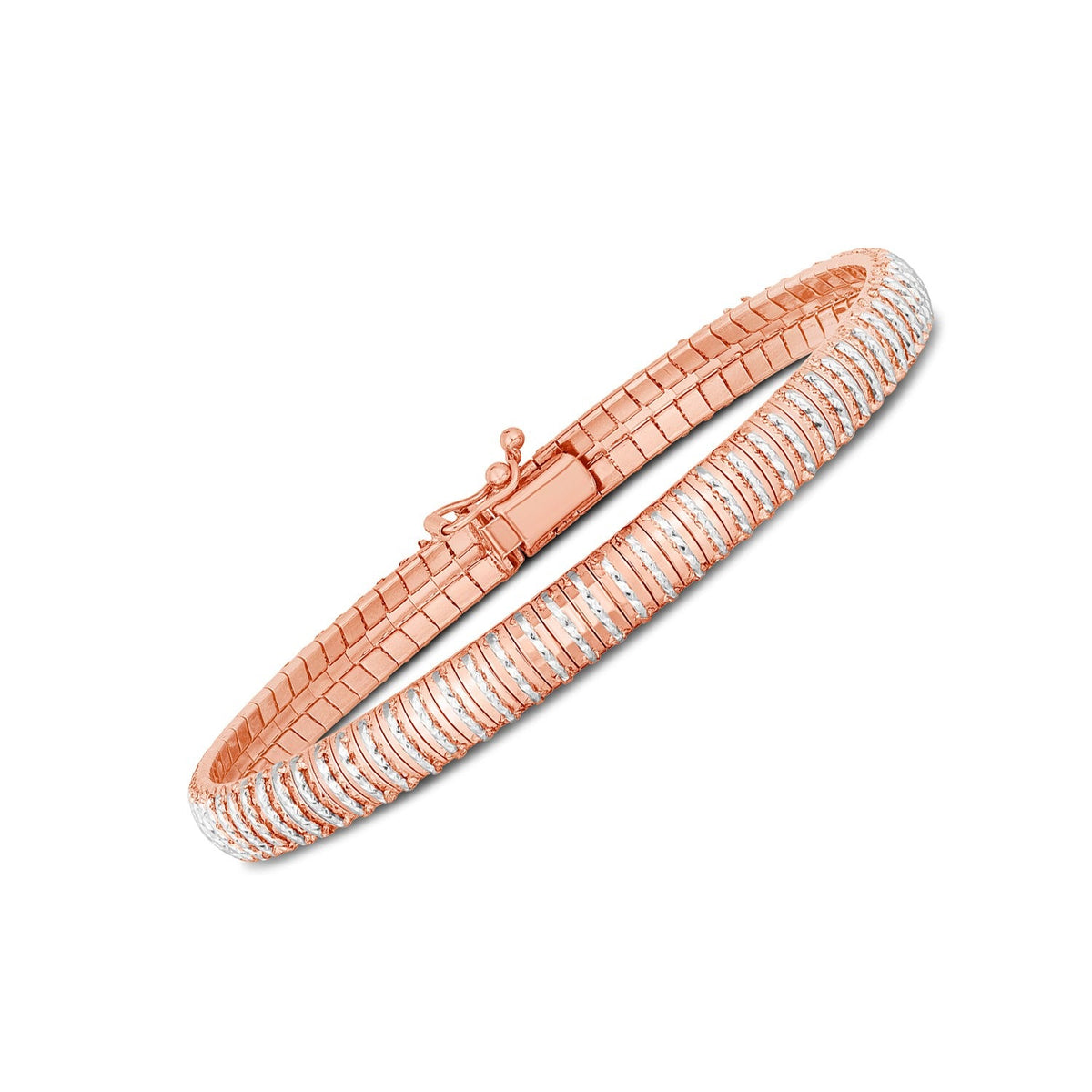 14k rose gold Diamante flex bracelet, Avera Group, view 2