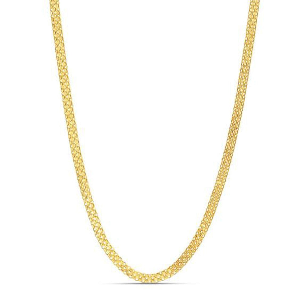 14k yellow gold Bismark chain 3.50mm, Avera Group, view 2