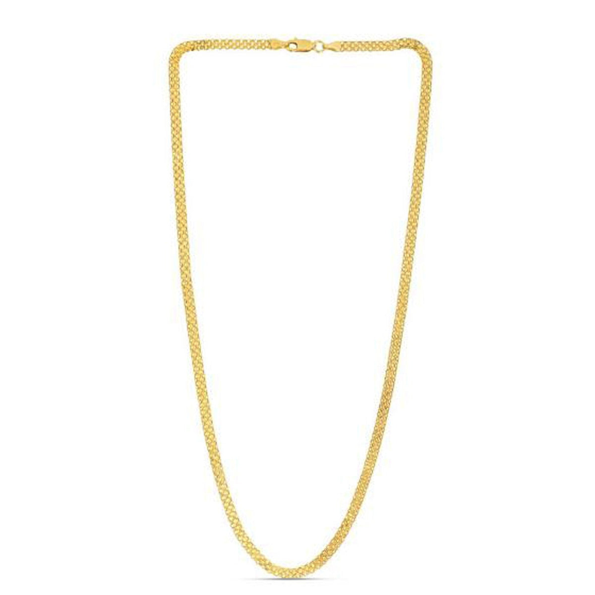 14k yellow gold Bismark chain 3.50mm, Avera Group, view 3
