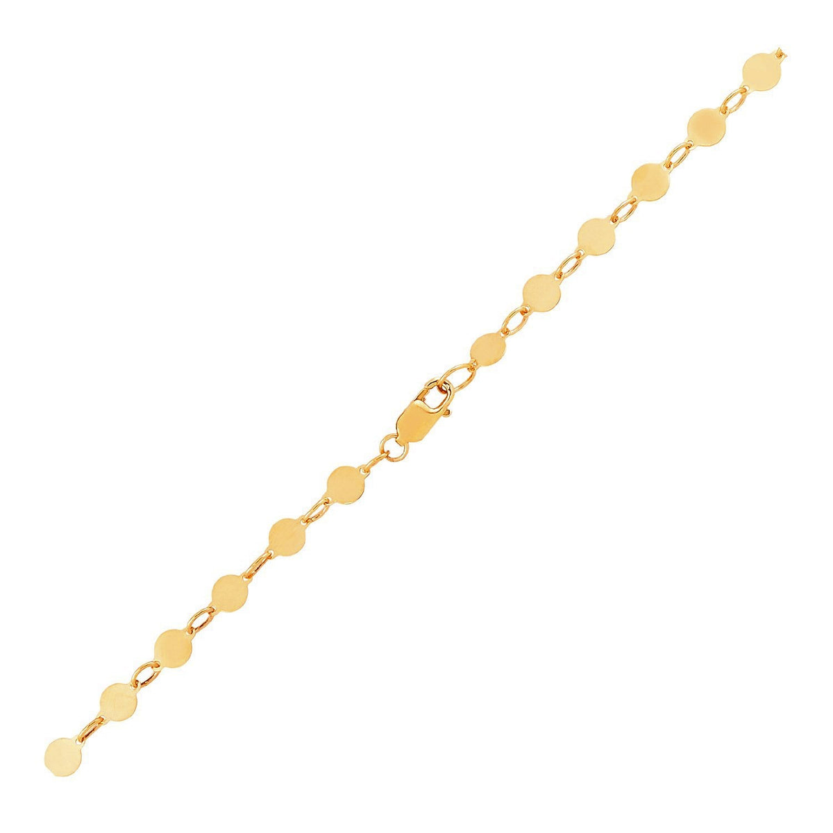 14k yellow gold bracelet with polished circles by Avera Group