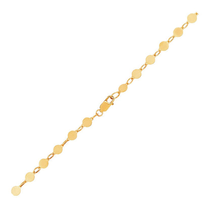 14k yellow gold bracelet with polished circles by Avera Group