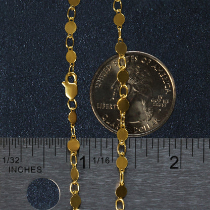 14k yellow gold bracelet with polished circles, Avera Group, view 3