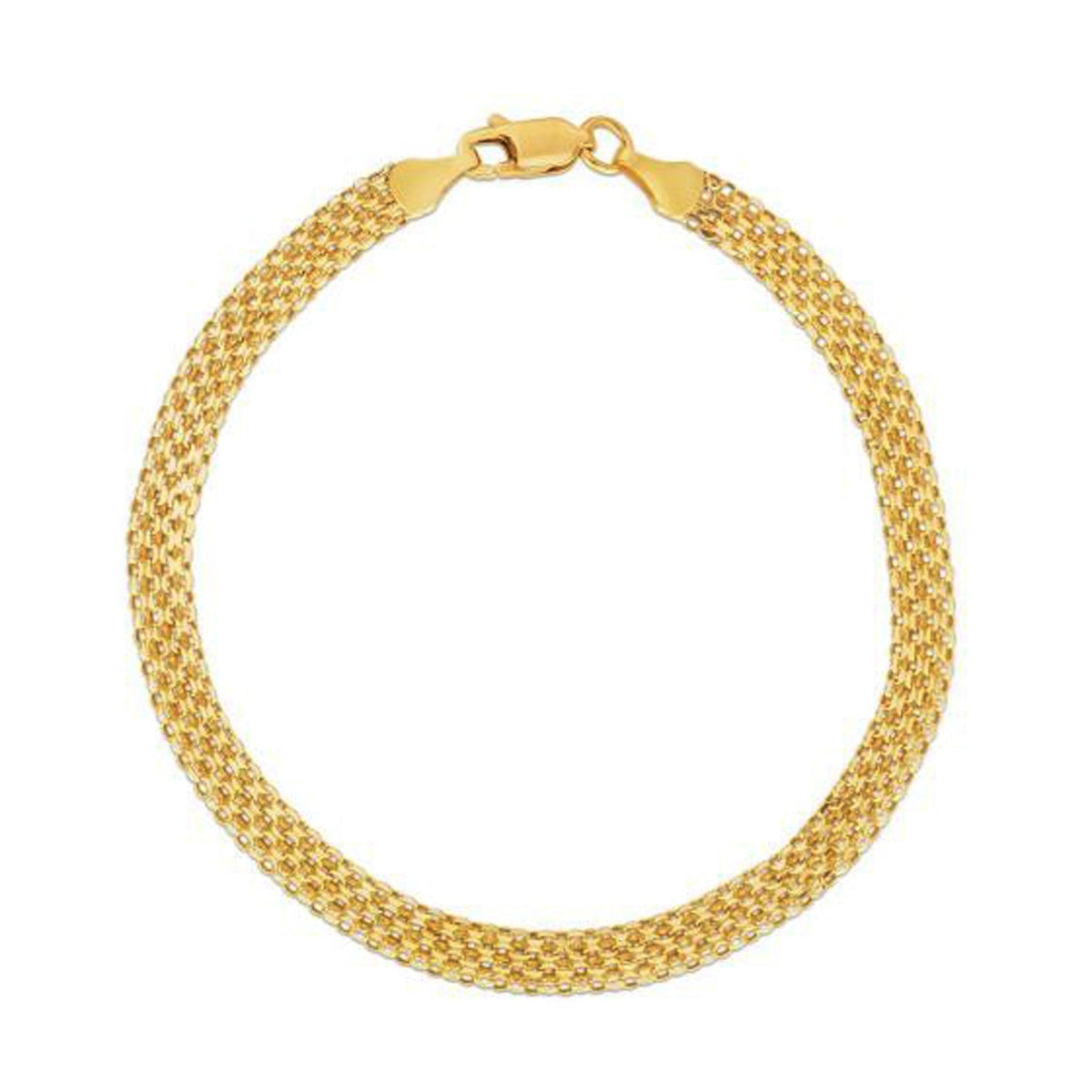 14k yellow gold Bismark bracelet 4.70mm, Avera Group, view 2