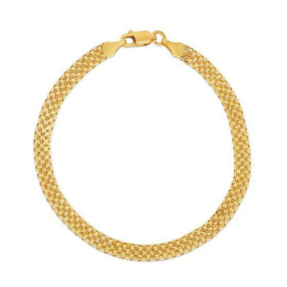 14k yellow gold Bismark bracelet 4.70mm, Avera Group, view 2