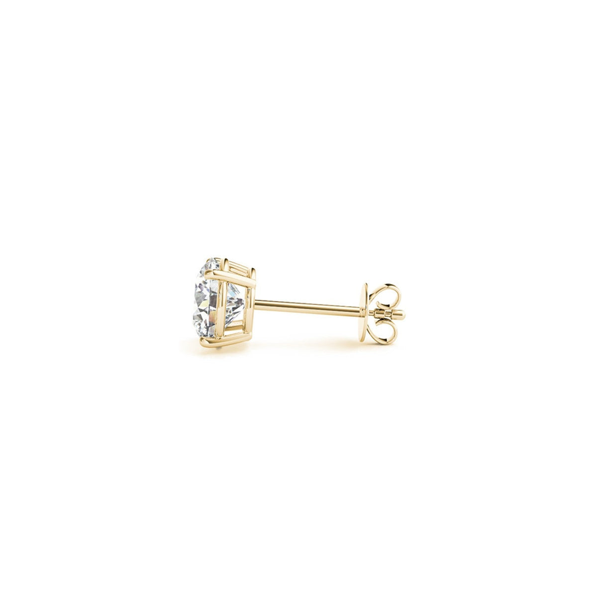 Avera Group 1 1/2 ctw IGI lab-grown round diamond stud earrings in 14K yellow gold