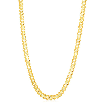 14k yellow gold high polish Modern Lite Edge chain, 8mm by Avera Group, view 2