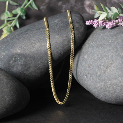 14k yellow gold solid Miami Cuban chain, 2.6mm, Avera Group, view 5