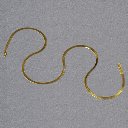 Imperial Herringbone Chain in 10k Yellow Gold (2.8 mm) by Avera Group