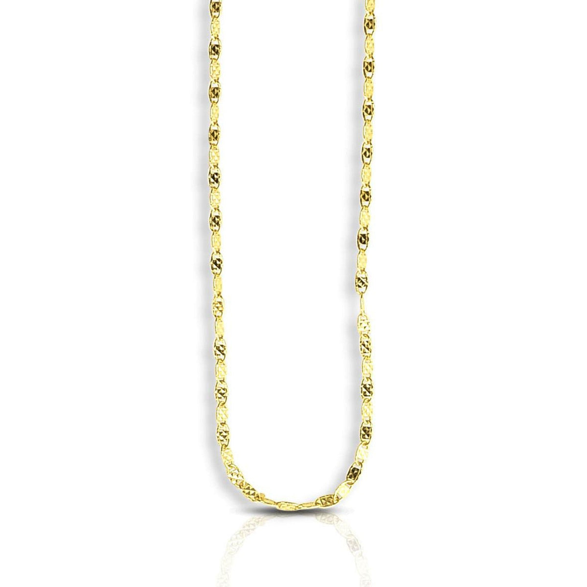 14k yellow gold sparkle Valentino chain, 1.70mm by Avera Group