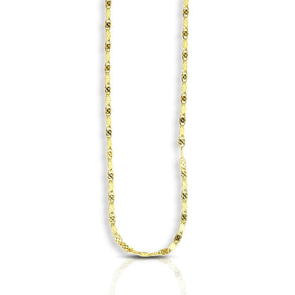 14k yellow gold sparkle Valentino chain, 1.70mm by Avera Group