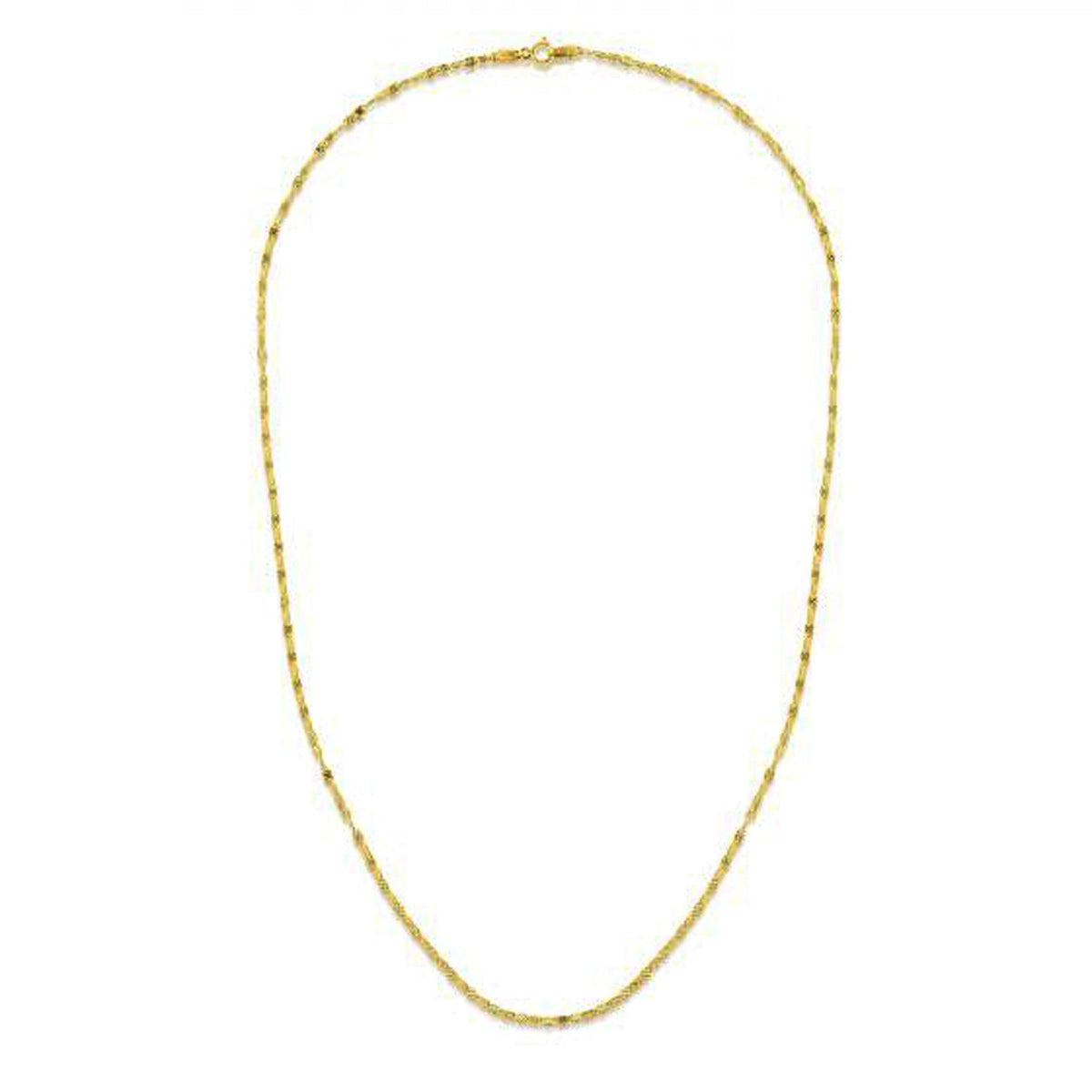 14k yellow gold sparkle Valentino chain, 1.70mm by Avera Group, view 2
