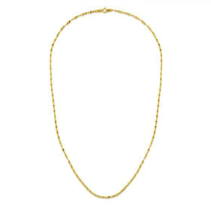 14k yellow gold sparkle Valentino chain, 1.70mm by Avera Group, view 2