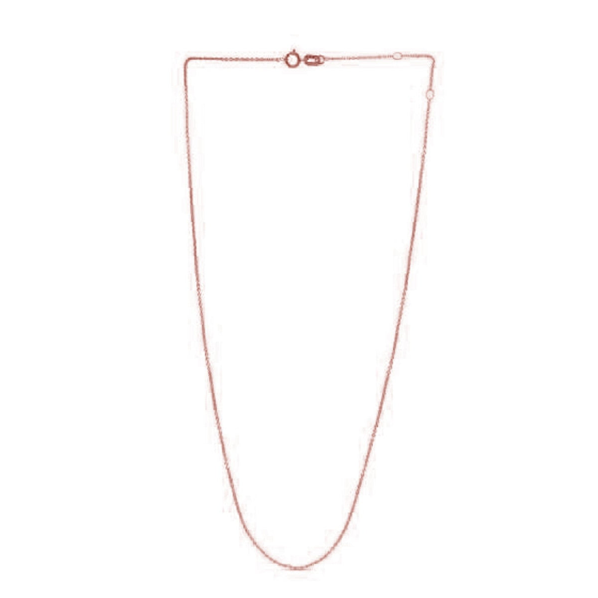Adjustable Cable Chain in 14k Rose Gold (0.97 mm) by Avera Group
