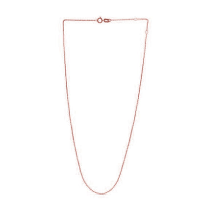 Adjustable Cable Chain in 14k Rose Gold (0.97 mm) by Avera Group
