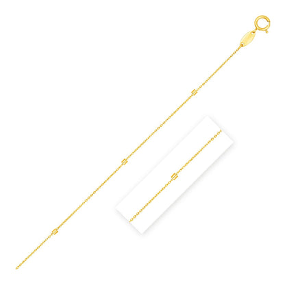 Bead Links Pendant Chain in 14k Yellow Gold (1.50 mm) by Avera Group