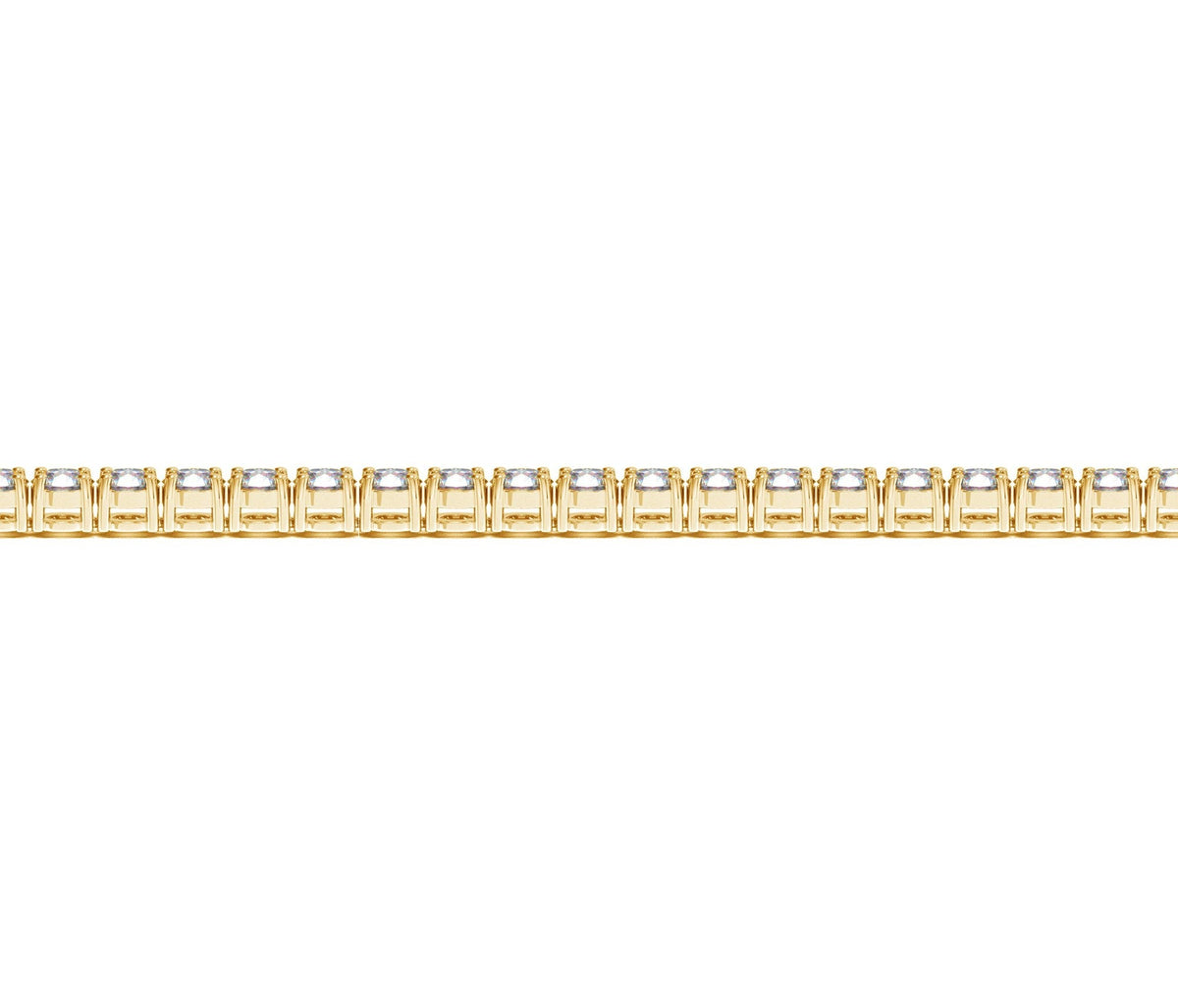Lab Grown Round Diamond Tennis Bracelet in 14k Yellow Gold(5 cctw F/G VS2/SI1) by Avera Group