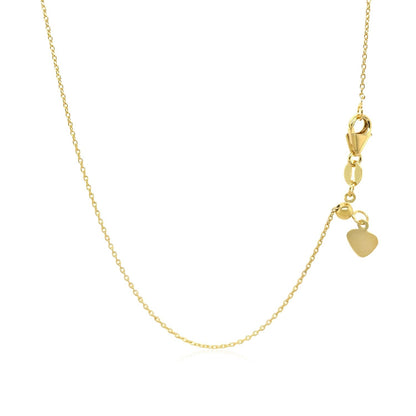 Adjustable Cable Chain in 14k Yellow Gold (0.97 mm) by Avera Group