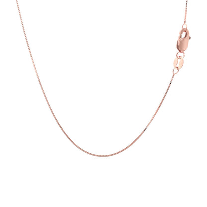 14k rose gold classic box chain, 0.45mm, Avera Group, view 3