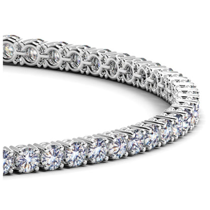 Lab Grown Round Diamond Tennis Bracelet in 14k White Gold (4 cctw F/G VS2/SI1) by Avera Group
