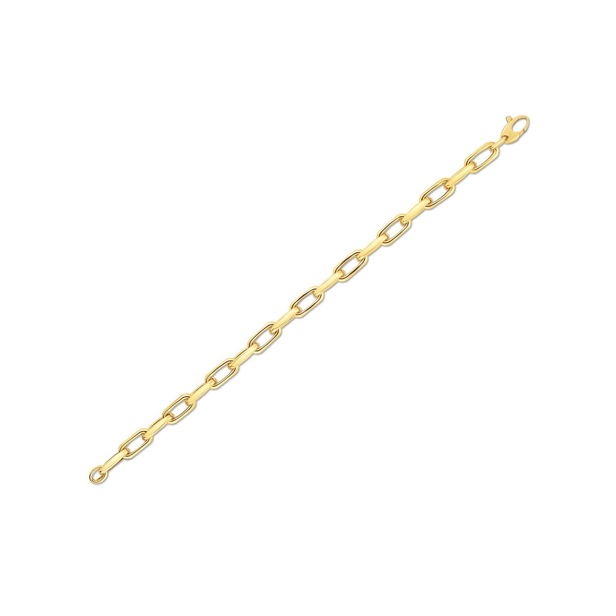 14k yellow gold French cable link bracelet, 6mm, 7.5 inch by Avera Group