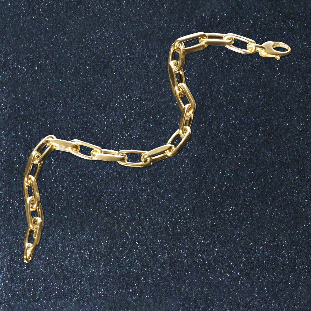 14k yellow gold French cable link bracelet, 6mm, 7.5 inch by Avera Group, view 3