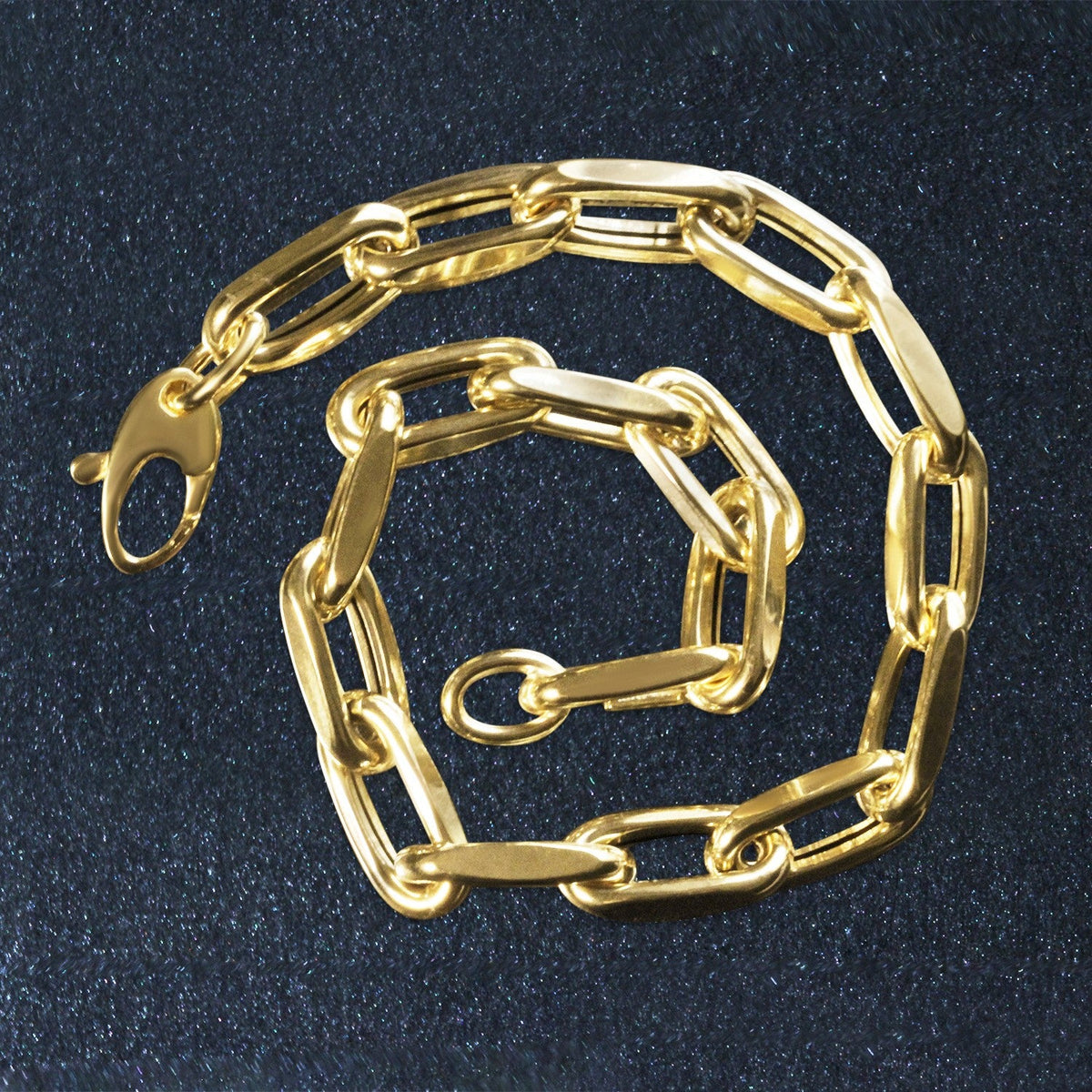 14k yellow gold French cable link bracelet, 6mm, 7.5 inch by Avera Group, view 4