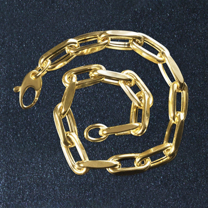 14k yellow gold French cable link bracelet, 6mm, 7.5 inch by Avera Group, view 4