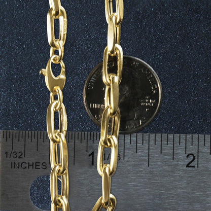 14k yellow gold French cable link bracelet, 6mm, 7.5 inch by Avera Group, view 5