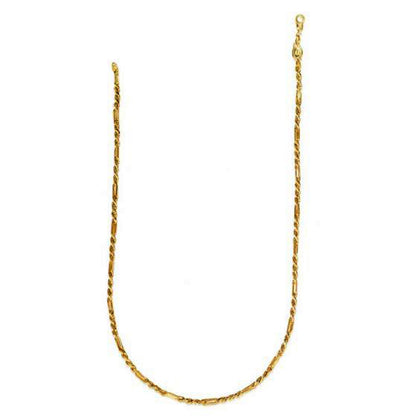 22 inch 14k yellow gold figa rope chain, 3mm, Avera Group, view 2
