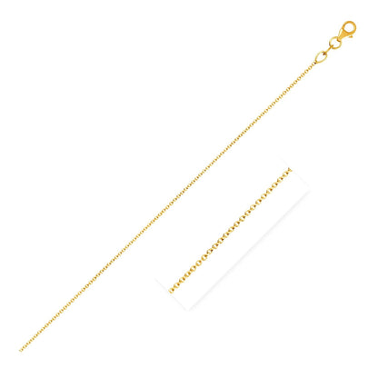 Double Extendable Cable Chain in 14k Yellow Gold (1.00 mm) by Avera Group