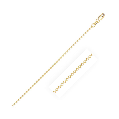 18k yellow gold diamond-cut cable link chain, 0.8mm by Avera Group