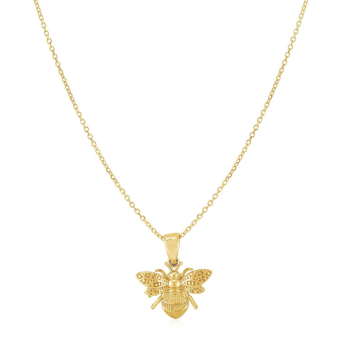 14k yellow gold bee necklace by Avera Group