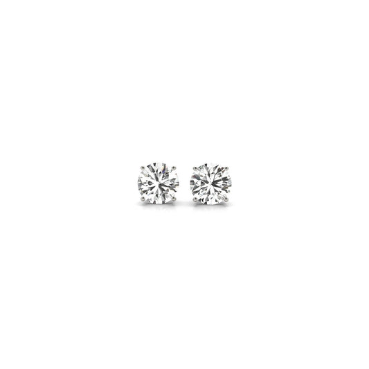 Avera Group 1/2 cttw lab grown round diamond stud earrings in 14k white gold