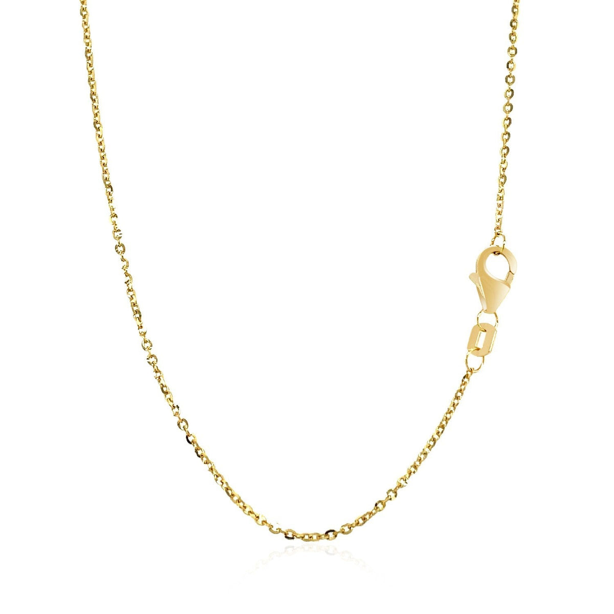 14k yellow gold necklace with polished horizontal bar, Avera Group, view 2
