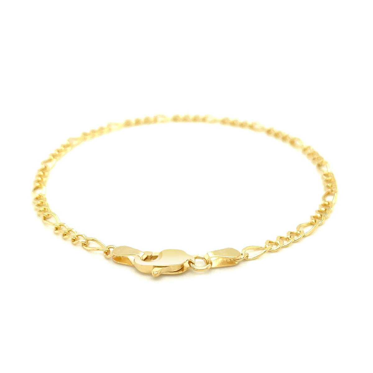 10k Yellow Gold Link Figaro Bracelet (2.60 mm), Avera Group, view 3